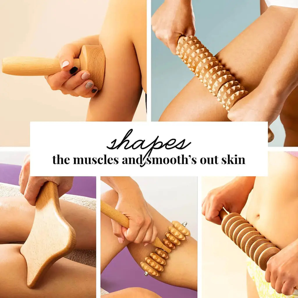 Side-by-side view of two 40 cm rollers and T-massager (37×13 cm)