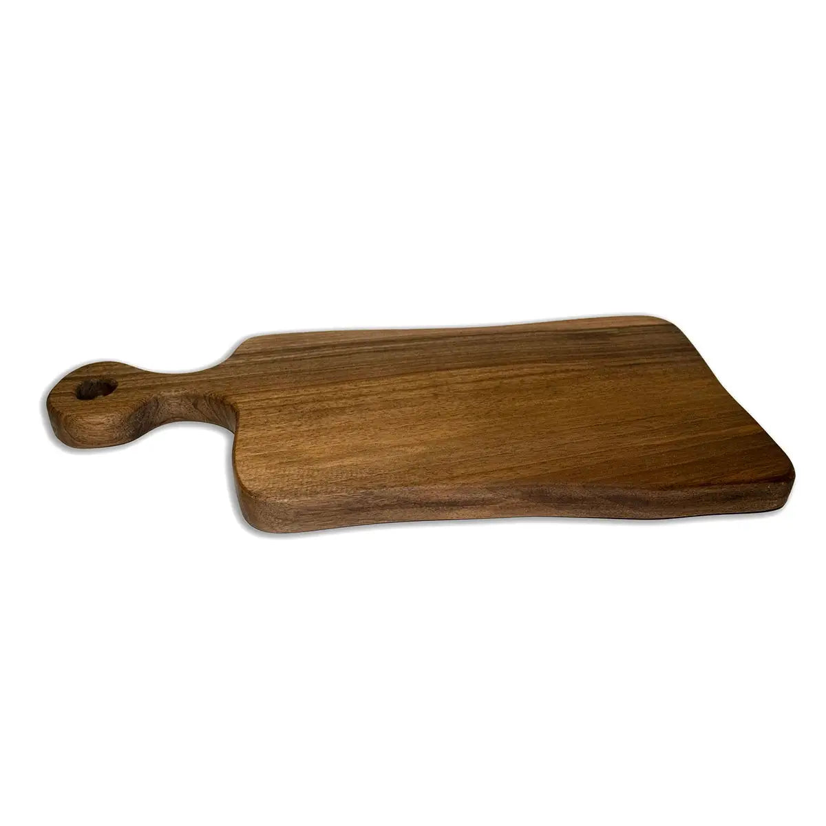 European Walnut Wood Cutting Board showing 2cm thickness and natural wood grain pattern