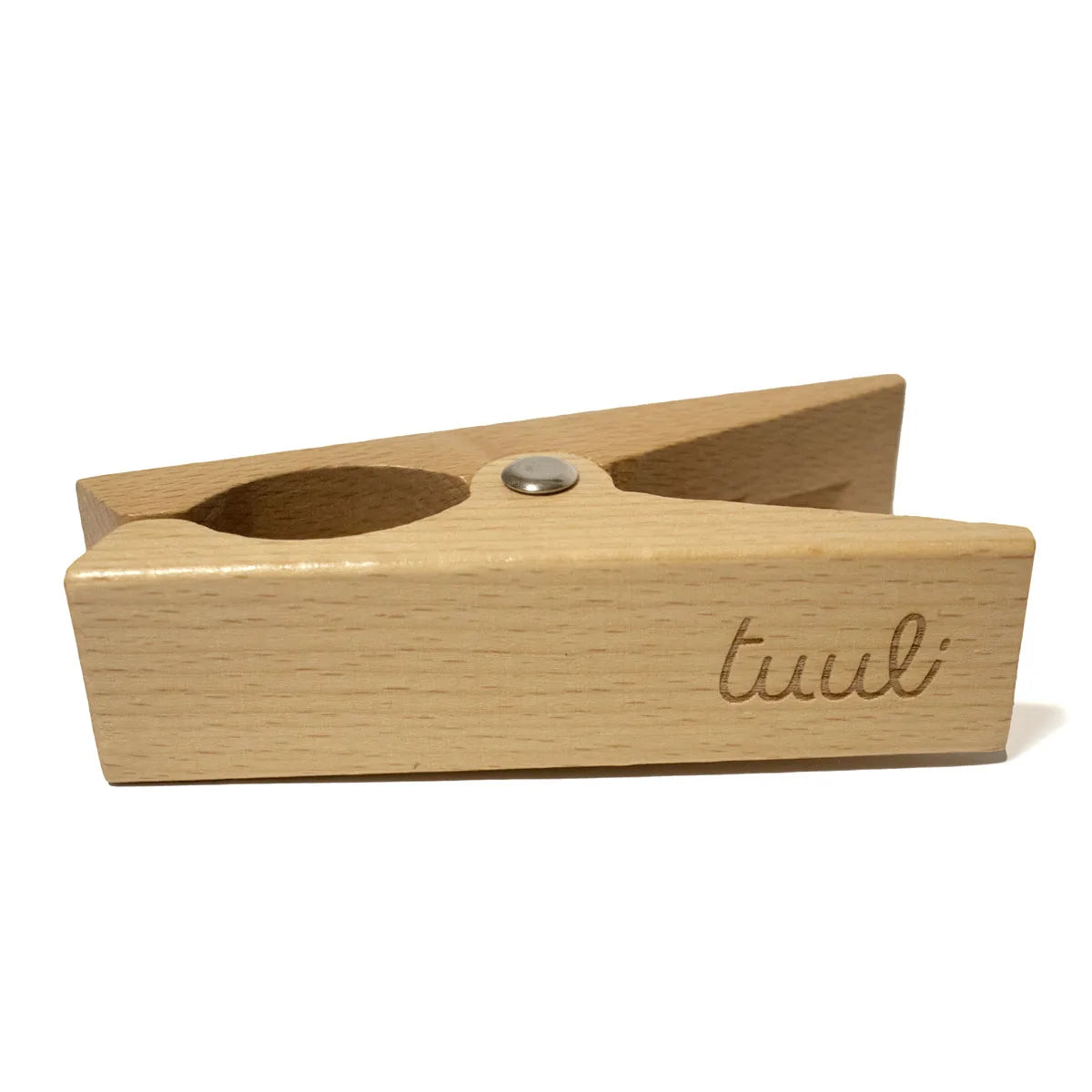Custom engraved wooden clips securing items on a yacht or sailboat