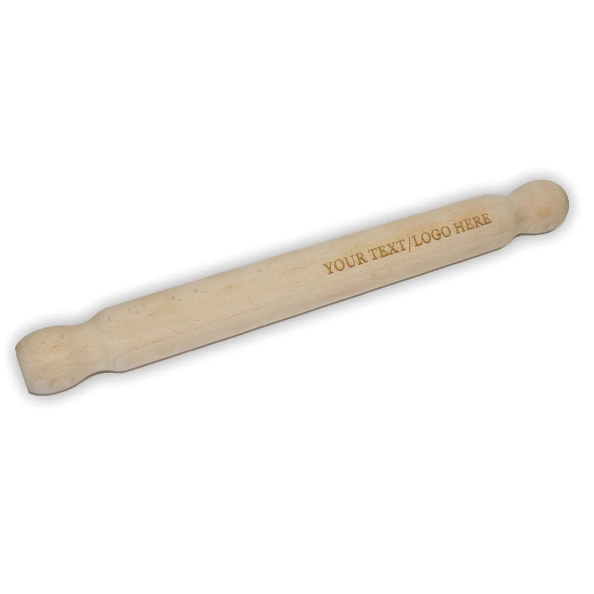 Professional Baker's Custom Rolling Pin - Premium Beechwood Dough Roller with Precision Engraved Personal Message