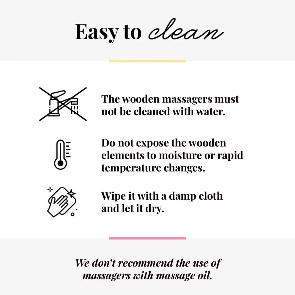 Easy to Clean - Pet Wooden Massager