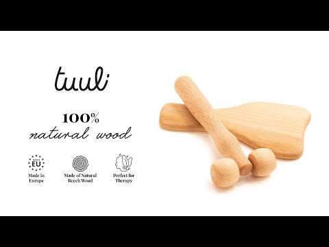 Handcrafted Wooden Body Massage Set - Gua Sha & Derma Roller Video on Youtube