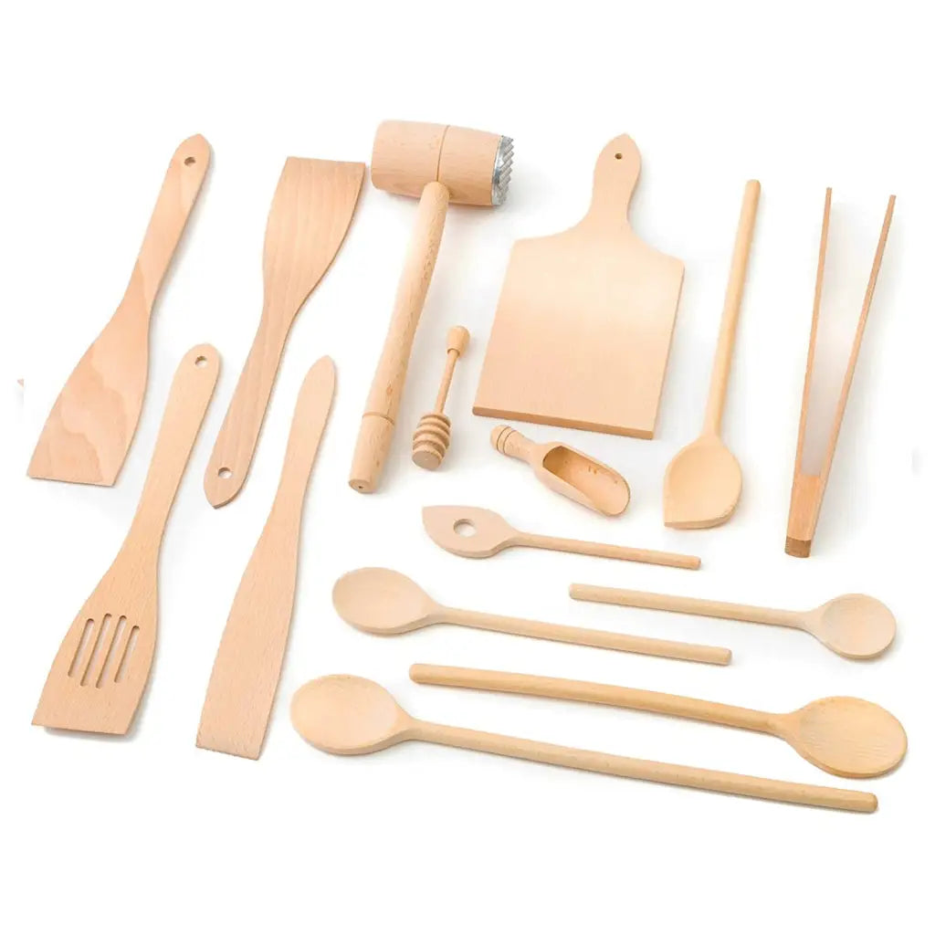 Wooden Cooking Spoons - Wooden Kitchen Utensil Set