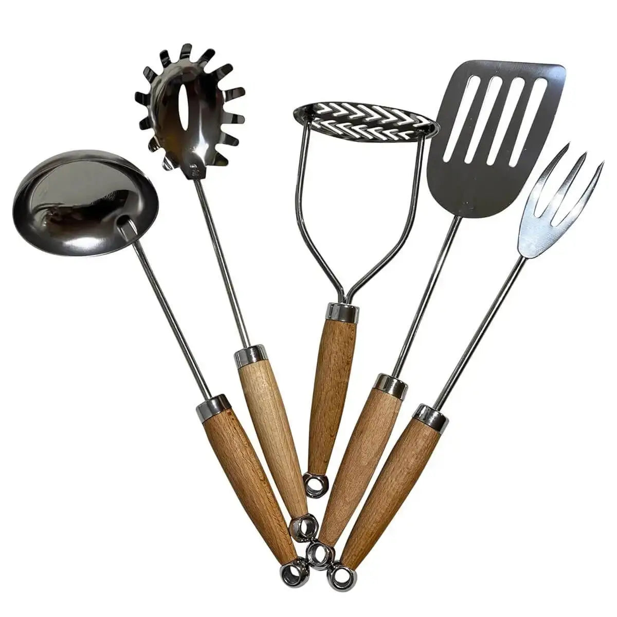 5-Piece Premium Kitchen Utensil Set - The Perfect Blend of Nature and Craft