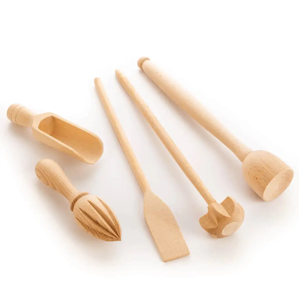 Wooden Kitchen Utensils Set - Handcrafted Cooking Tools