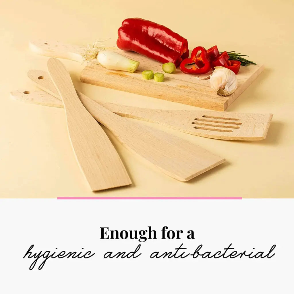 Non-Stick and Heat-Resistant Wooden Spatula Set