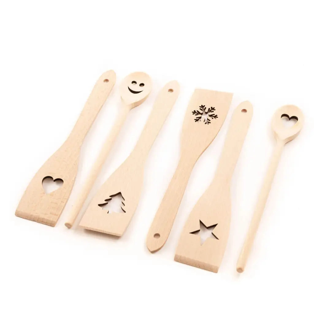 Wooden cooking spoons set - Eco-friendly kitchen utensils