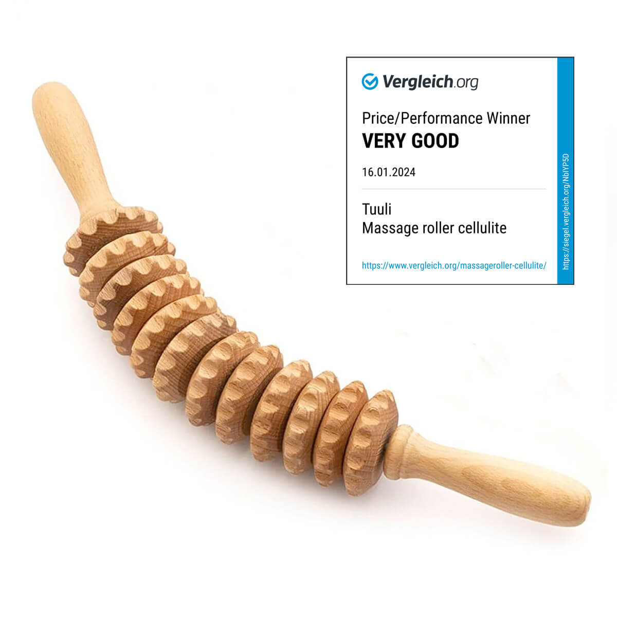 Anti Cellulite Massager Roller Rated with the highest rating by Vergleich.org