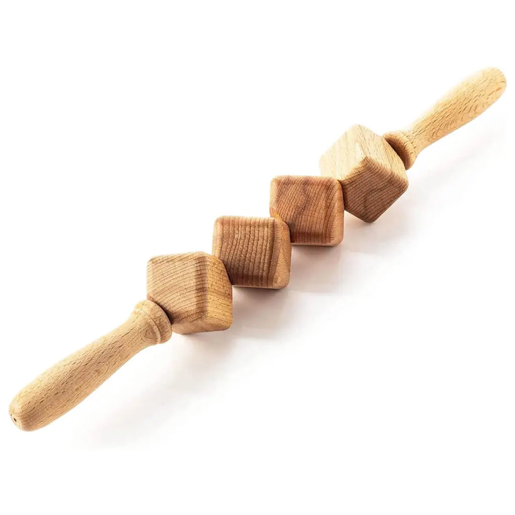 Dice Wooden Cellulite Massage Roller Maderotherapy Tool - Natural Massager