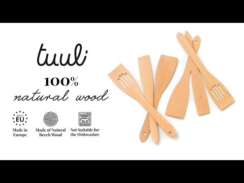 6-Piece Wooden Kitchen Spatula Set Video on Youtube