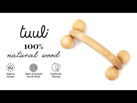 Wooden Handheld Massager - Relaxing Back Neck Shoulder Video on Youtube