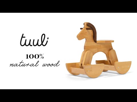 Rocking Horse for Toddlers - Solid Wood Natural Toy Video on Youtube