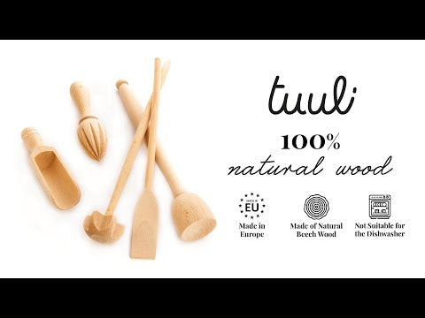 Handcrafted 5-Piece Wooden Kitchen Utensils Set Video on Youtube