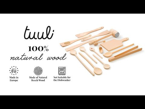 15 Piece Wooden Kitchen Utensil Set Video on Youtube