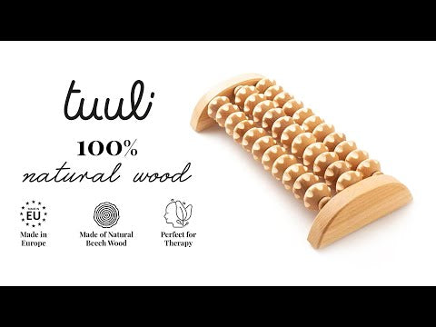 Wooden Foot Massage Roller - Relaxing Feet Massager Video on Youtube