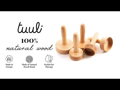 Wooden Massager 5-Piece Cup Set Maderotherapy Video on Youtube