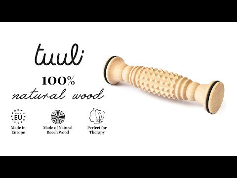 Wooden Foot Massager Roller - Natural Massage Video on Youtube