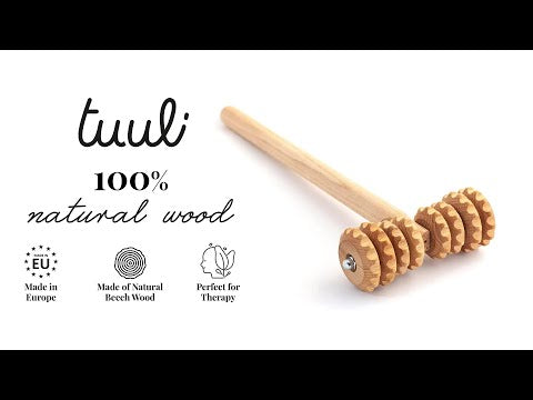 T-Shape Wooden Roller Cellulite Massage from Tuuli