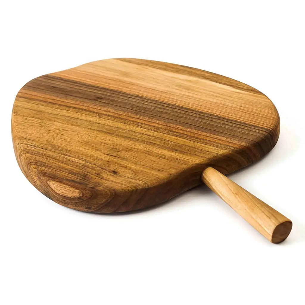 Handmade Dark Walnut Wooden Cutting Board - Solid, Massive Apple Shape