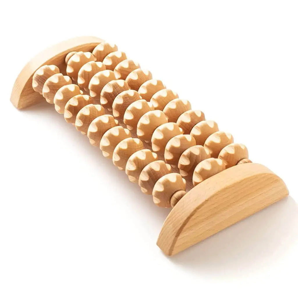 Wooden Foot Massage Roller 26x12 cm - Relaxing Feet Massager