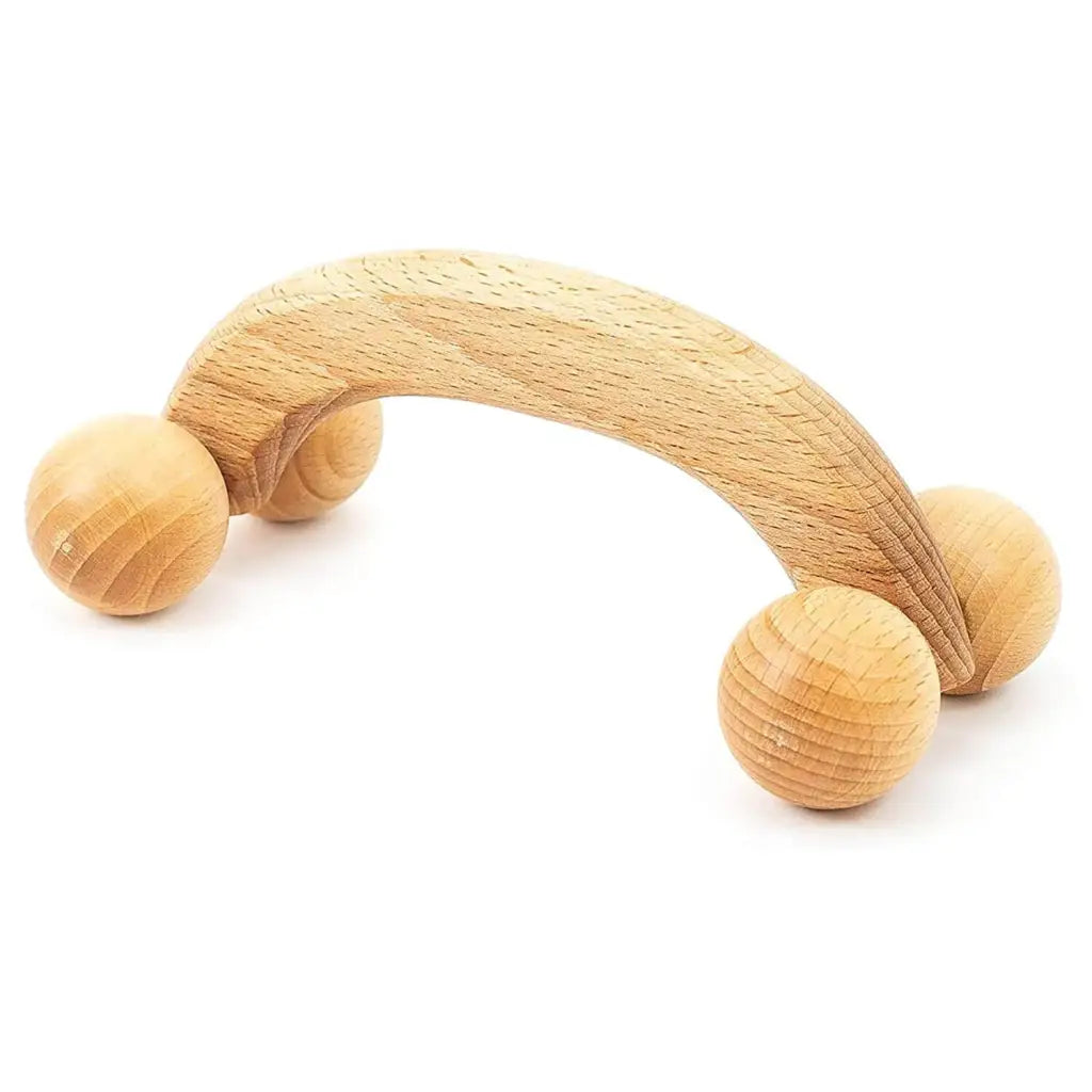 Wooden Handheld Massager - Relaxing Back Neck Shoulder Massage Roller