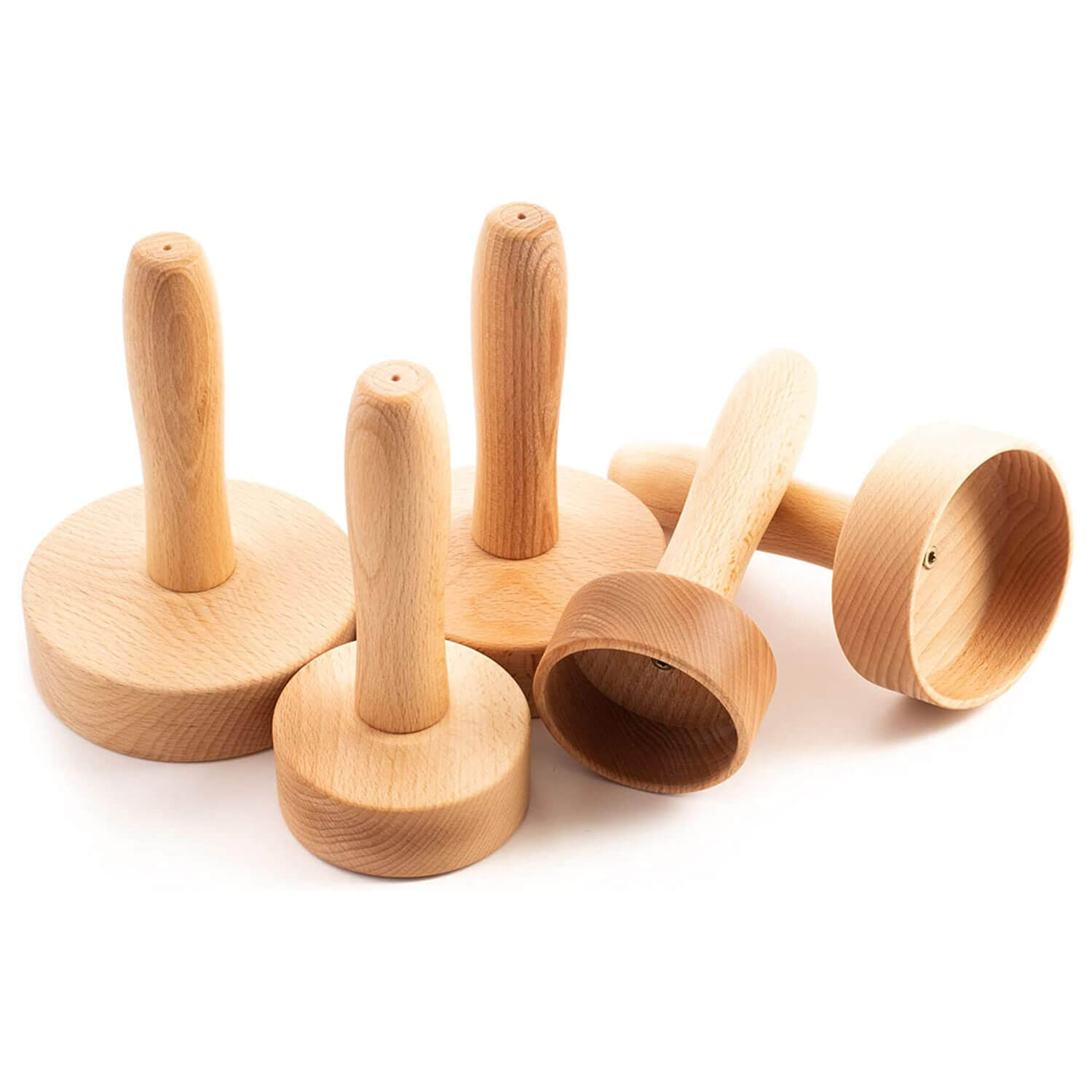 Wooden Massager Cup Set - Maderotherapy Tools